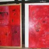 1996 Martin Franke, annäherung an die unverschämte geschichte I und II, ca 200 x 120 cm, 1996